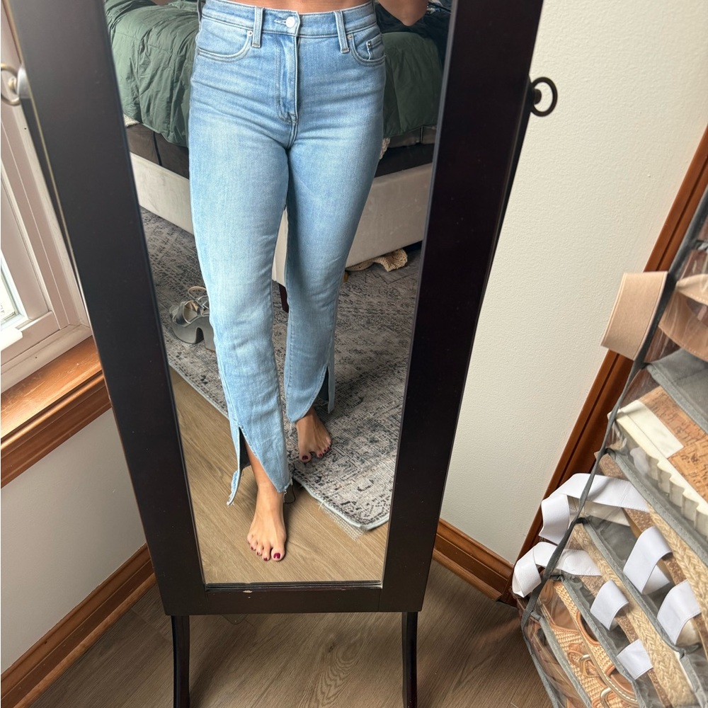 Pistola Blue Straight Leg Jeans High-Waisted Classic